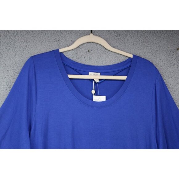 Greige Dazzling Blue Tee-Shirt Dress-Size 1X-New with Tags - Picture 4 of 11